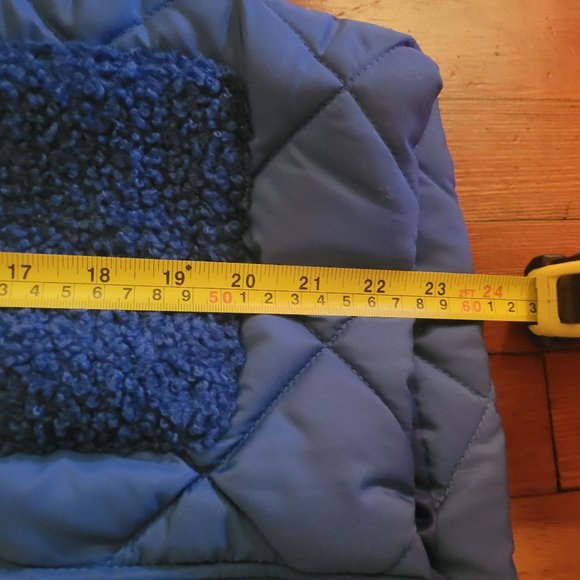 Cobalt Blue Mixed Material Teddy Coat Size M - Picture 5 of 8